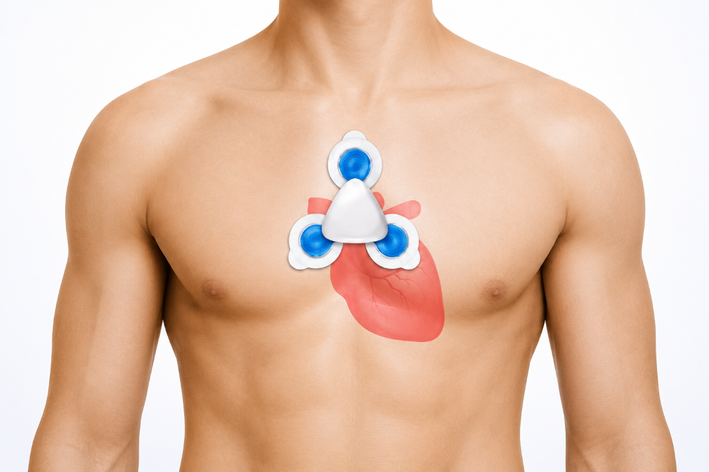 Holter monitor cardiac recording