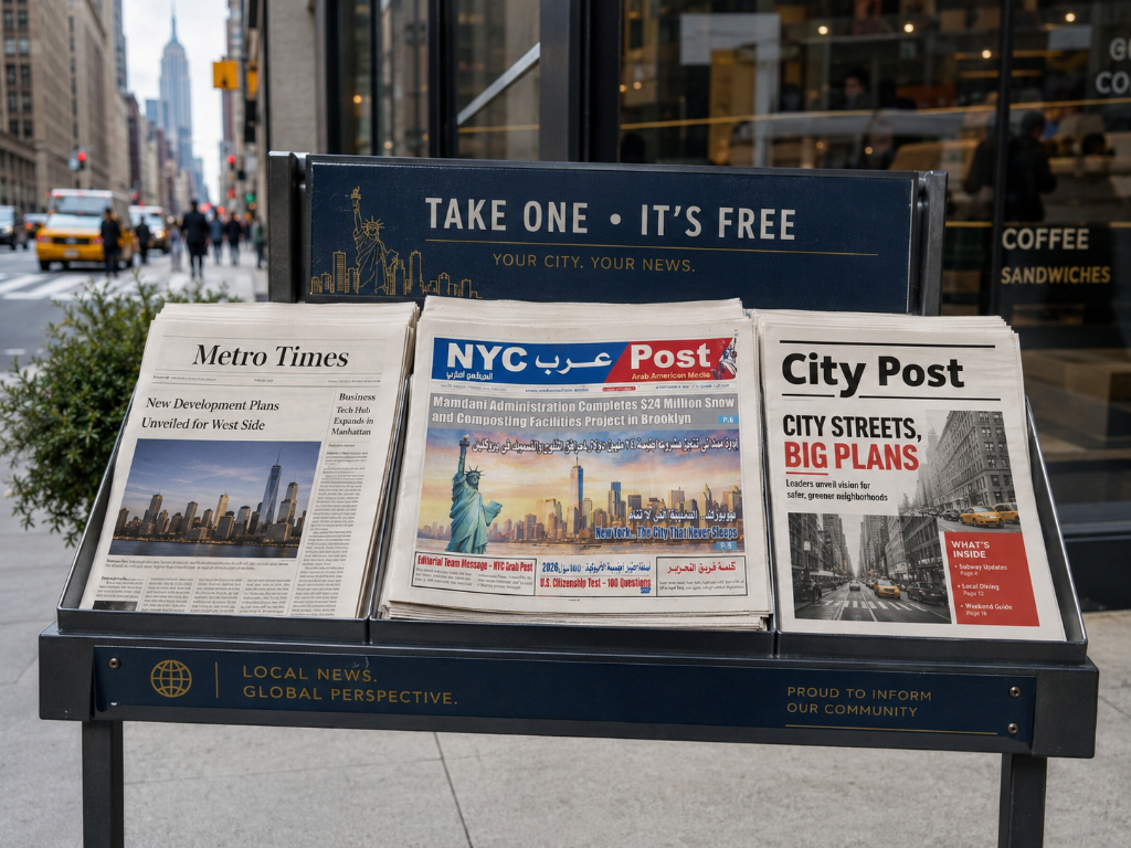 NYC Arab Post free newspaper distribution