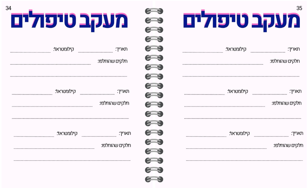 מעקב טיפולים — דפי תיעוד