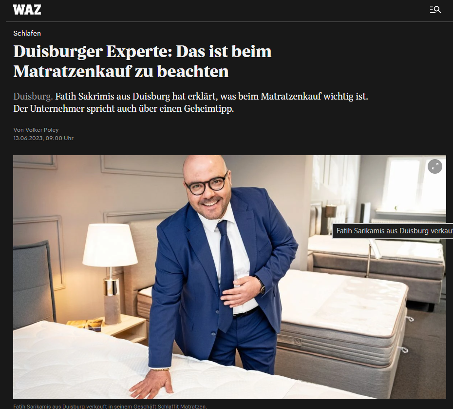WAZ Artikel über Schlaffit