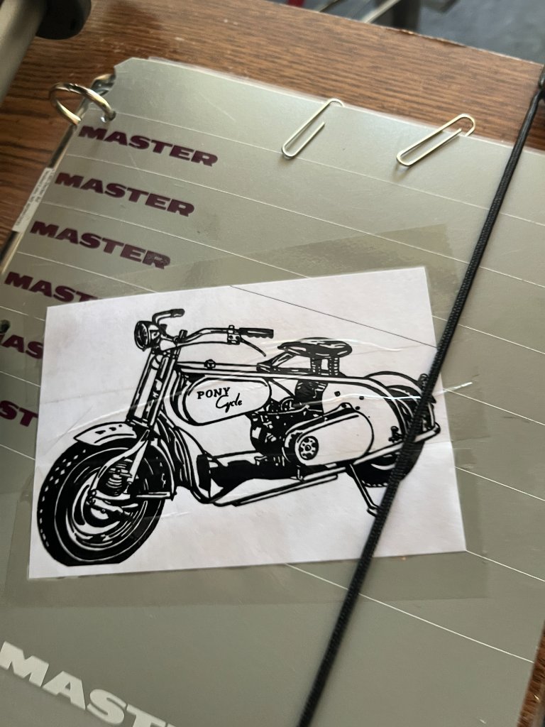 Vintage Pony Cycle illustration and logo