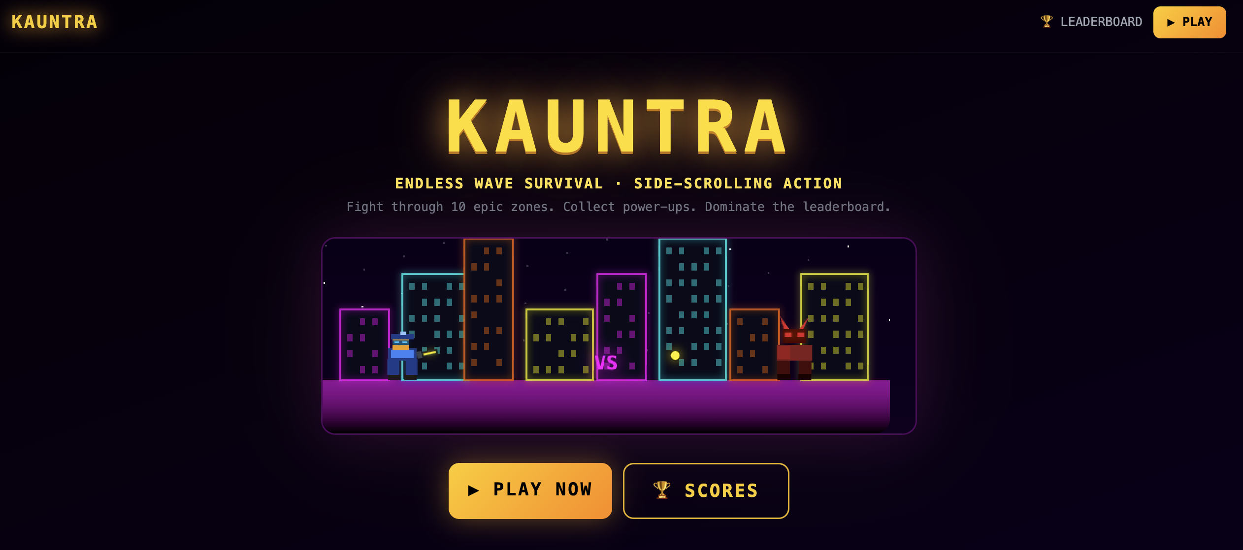 Kauntra - Retro Run & Gun template preview