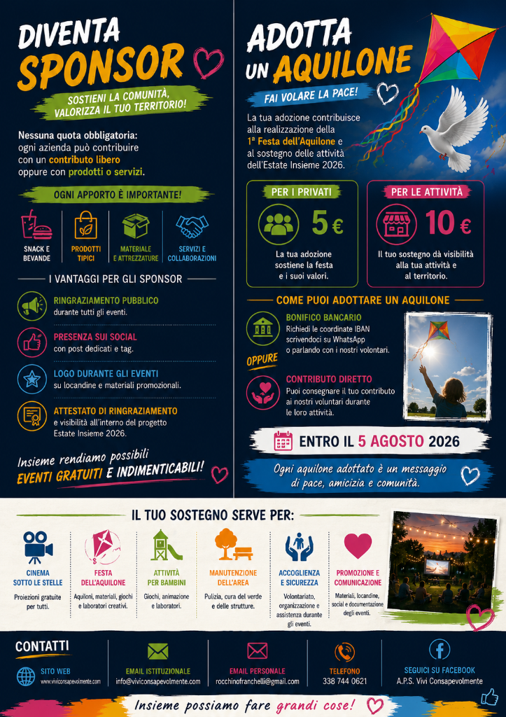 Diventa Sponsor - Estate Insieme 2026