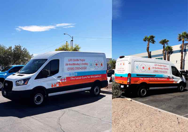 AC Medic Vegas service van for AC maintenance in Summerlin Las Vegas