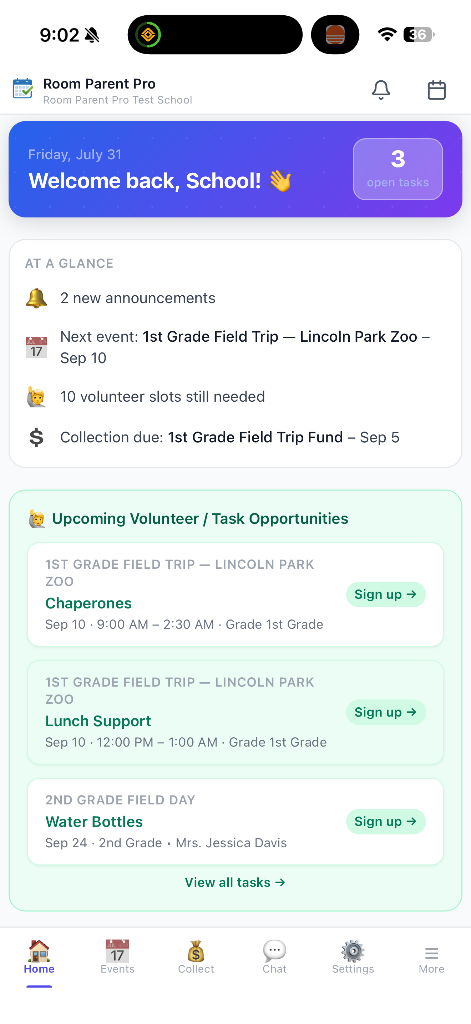 Home Dashboard