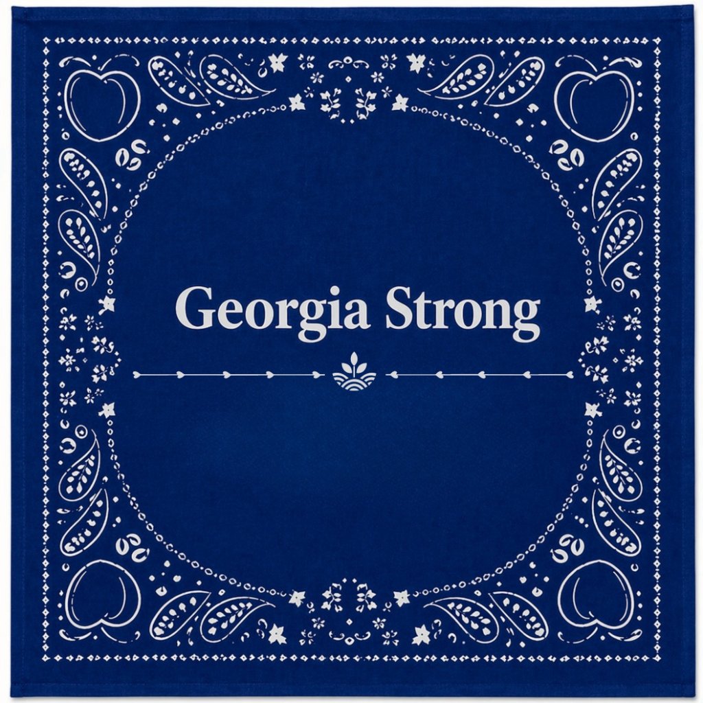 Grow Georgia Bandana — Navy Blue
