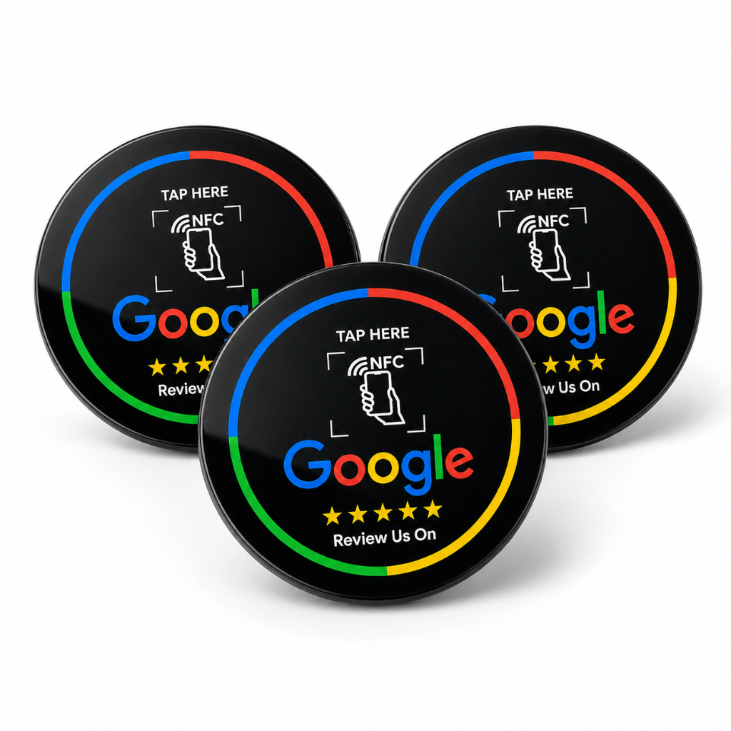 3 Pack Tap Review Tags — Black