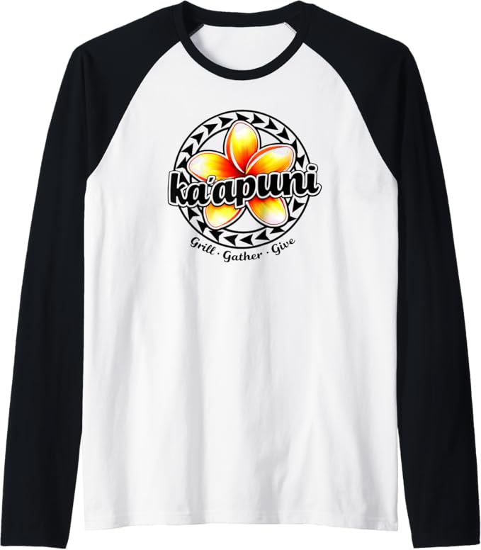 Ka'apuni OG Baseball Raglan – Grill · Gather · Give