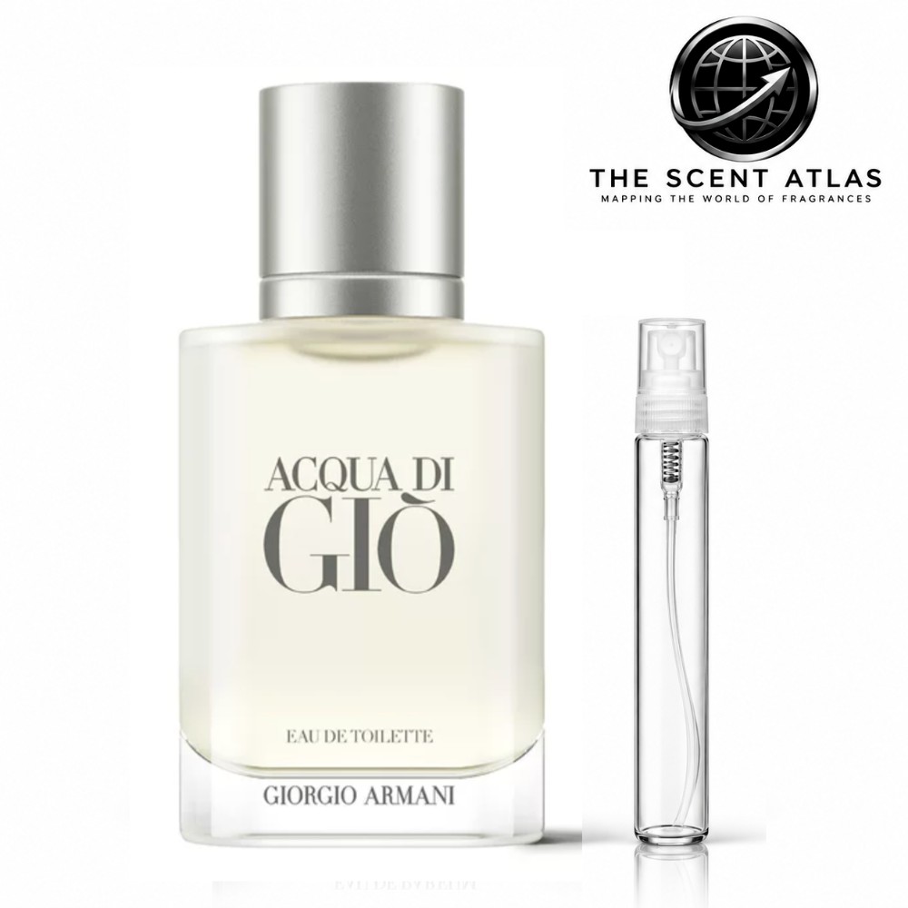 Giorgio Armani Acqua di Giò EDP 10ml sample atomiser beside the retail bottle
