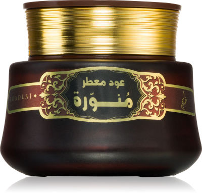 Khadlaj Oud Muattar Munawwara — dupe of honey-oud" signature.