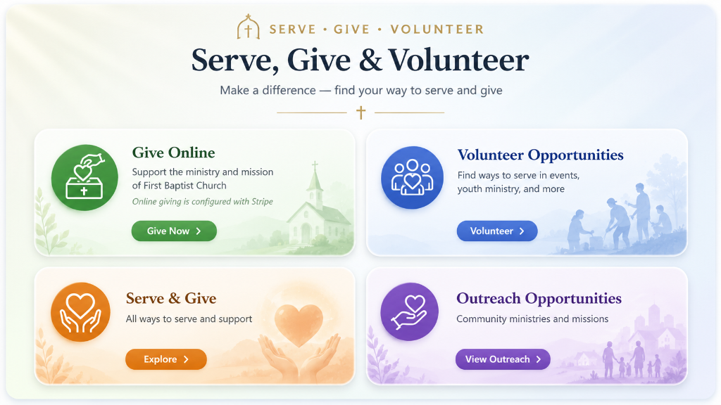 Serve, Give & Volunteer