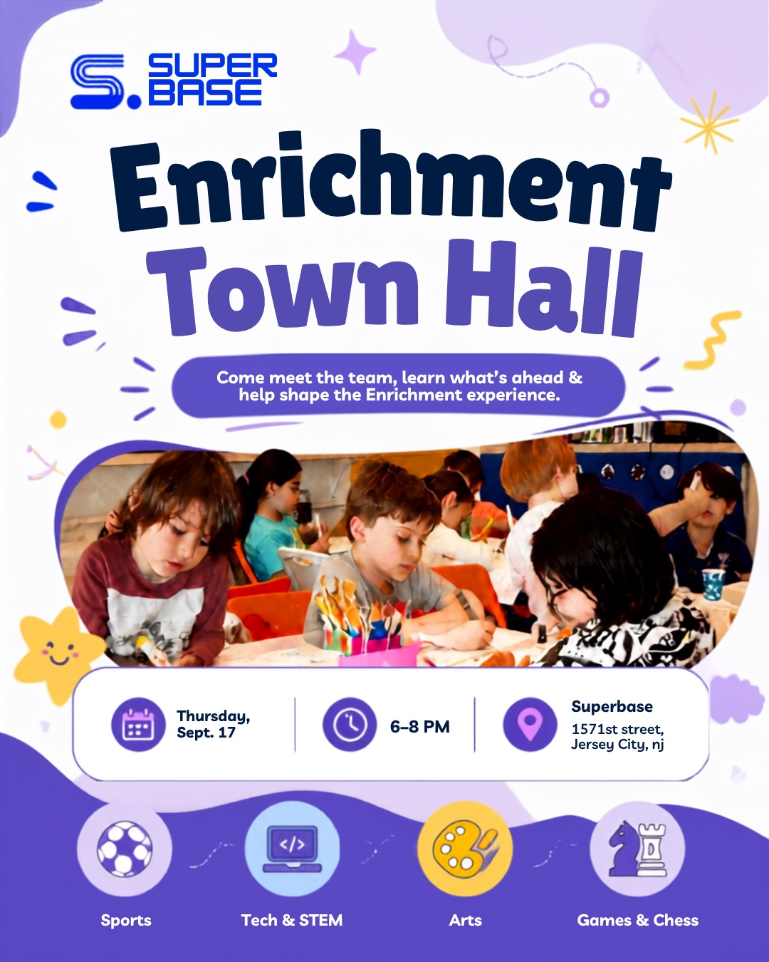 Enrichment Town Hall flyer