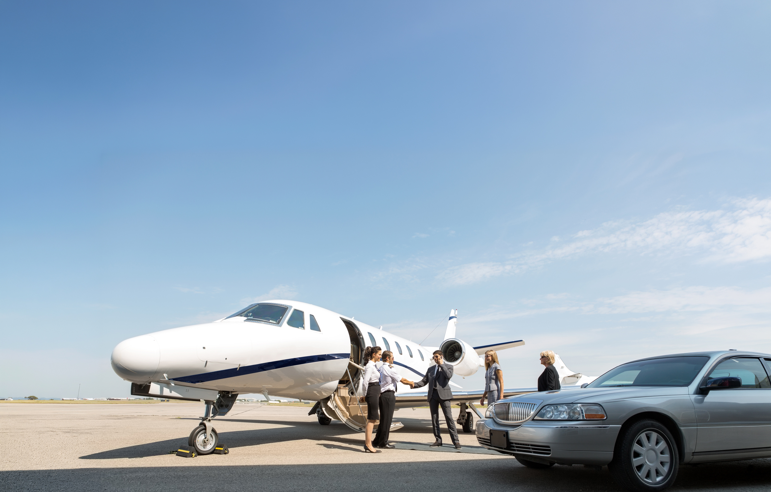 Corporate private jet travel