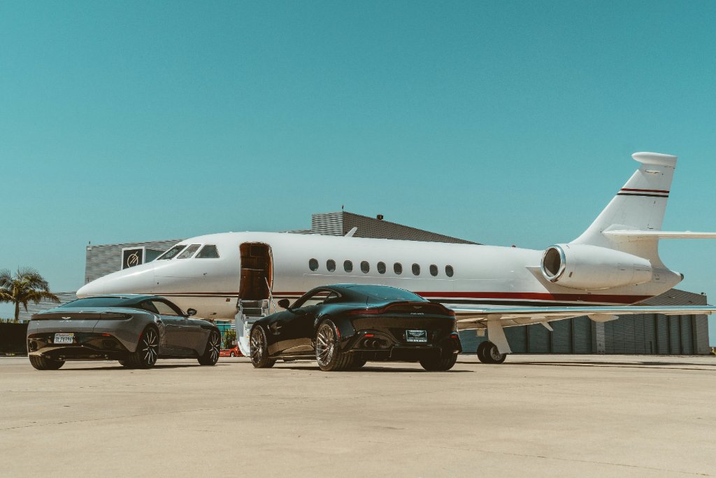 Private Jet with Luxury Car