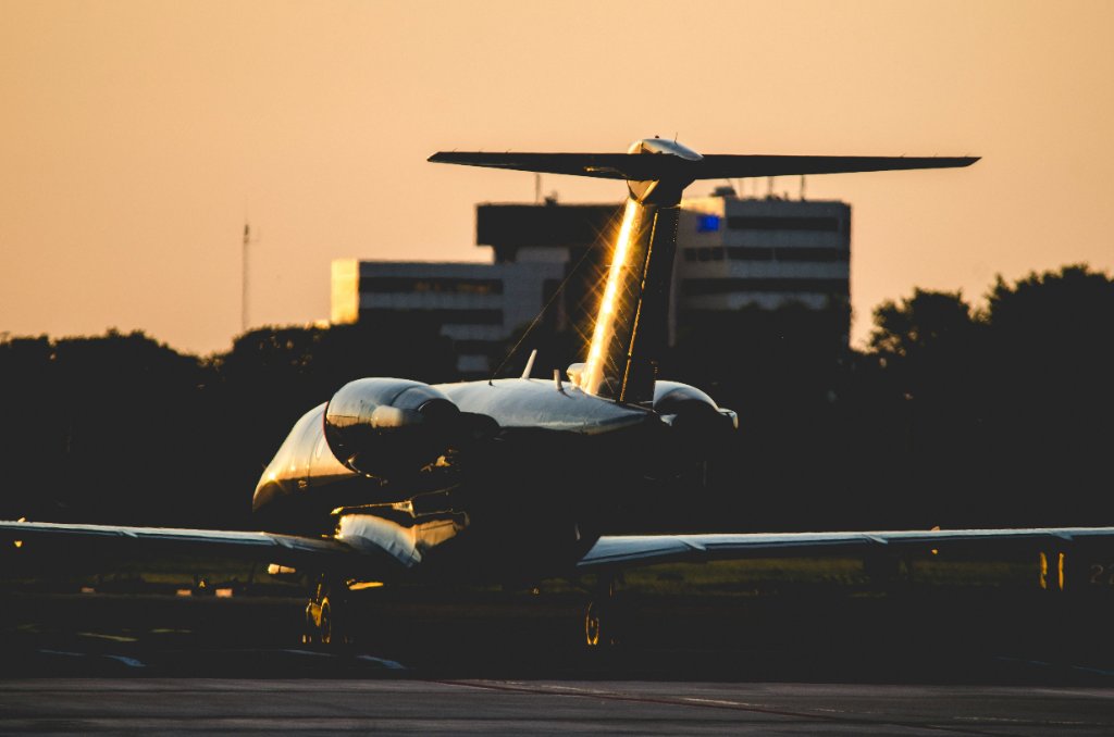 Private jet on tarmac