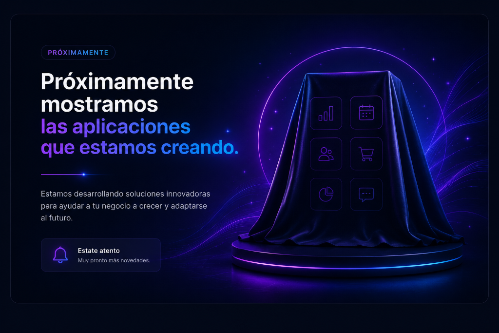 Próximamente mostramos las aplicaciones que estamos creando