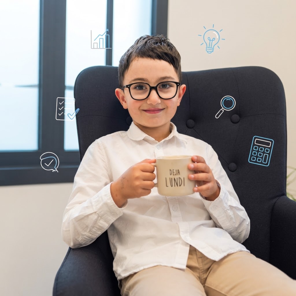 Raphaël, expert-comptable CFAG, dans son cabinet à Woluwe-Saint-Pierre