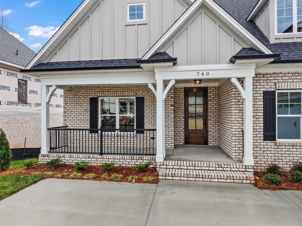 740 Surrey Path Trail, close-up of covered front porch