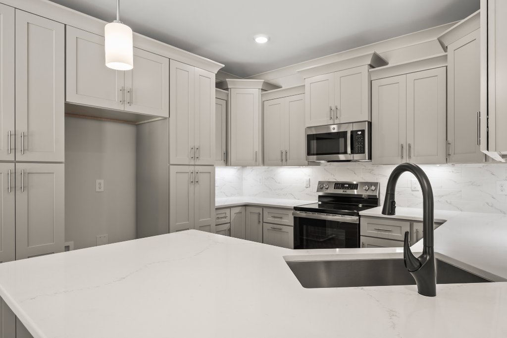 Kitchen with island and cabinetry