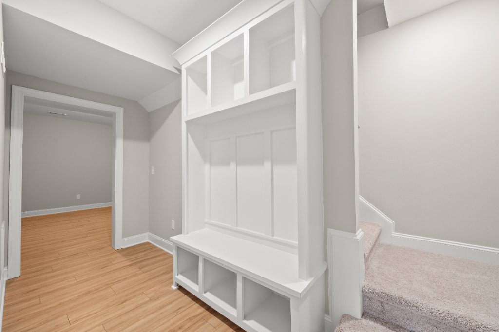 Mudroom with built-in storage