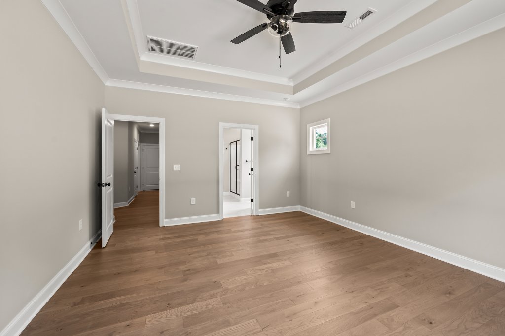Primary bedroom with en suite access