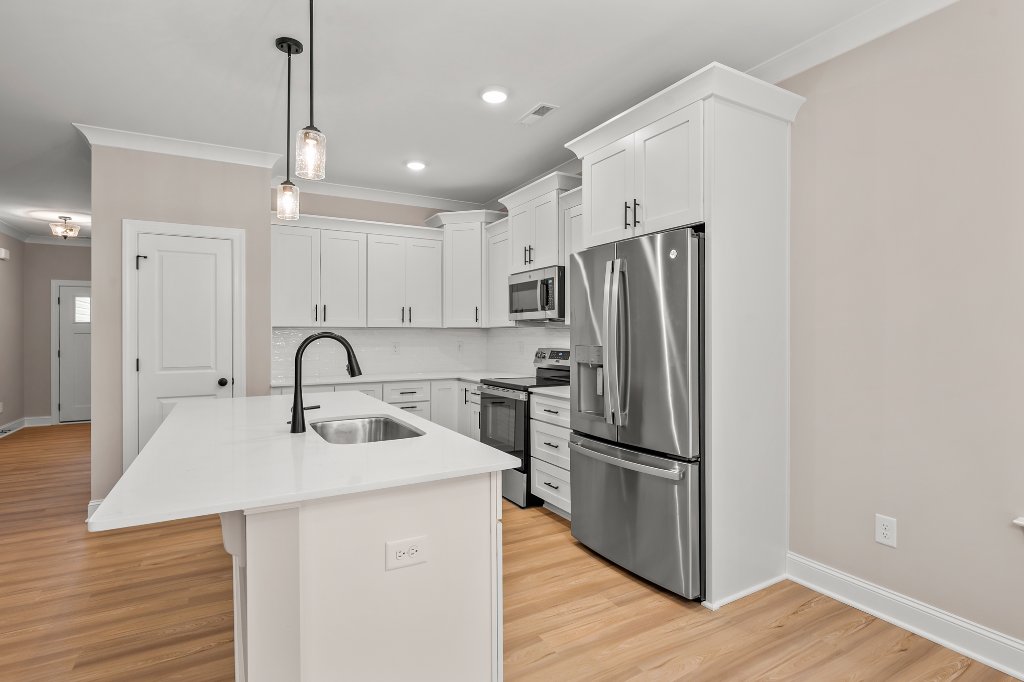 Kitchen island and sink