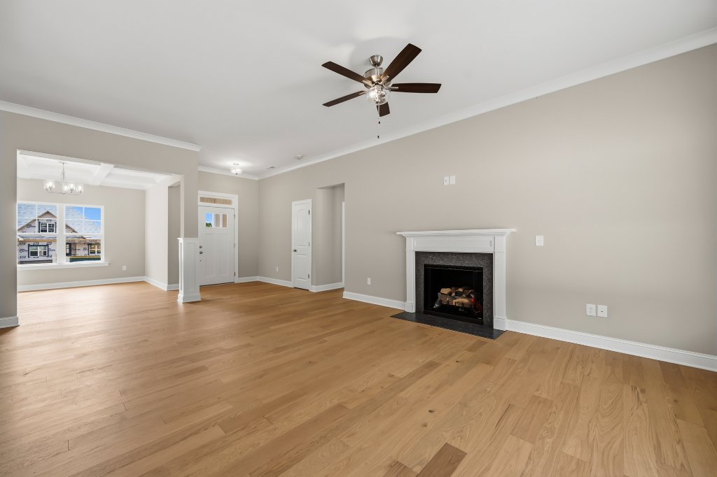 173 Cool Run, living room with fireplace