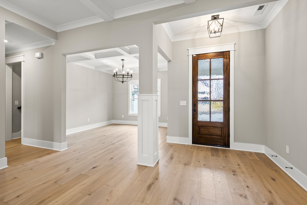 740 Surrey Path Trail, front foyer with custom door