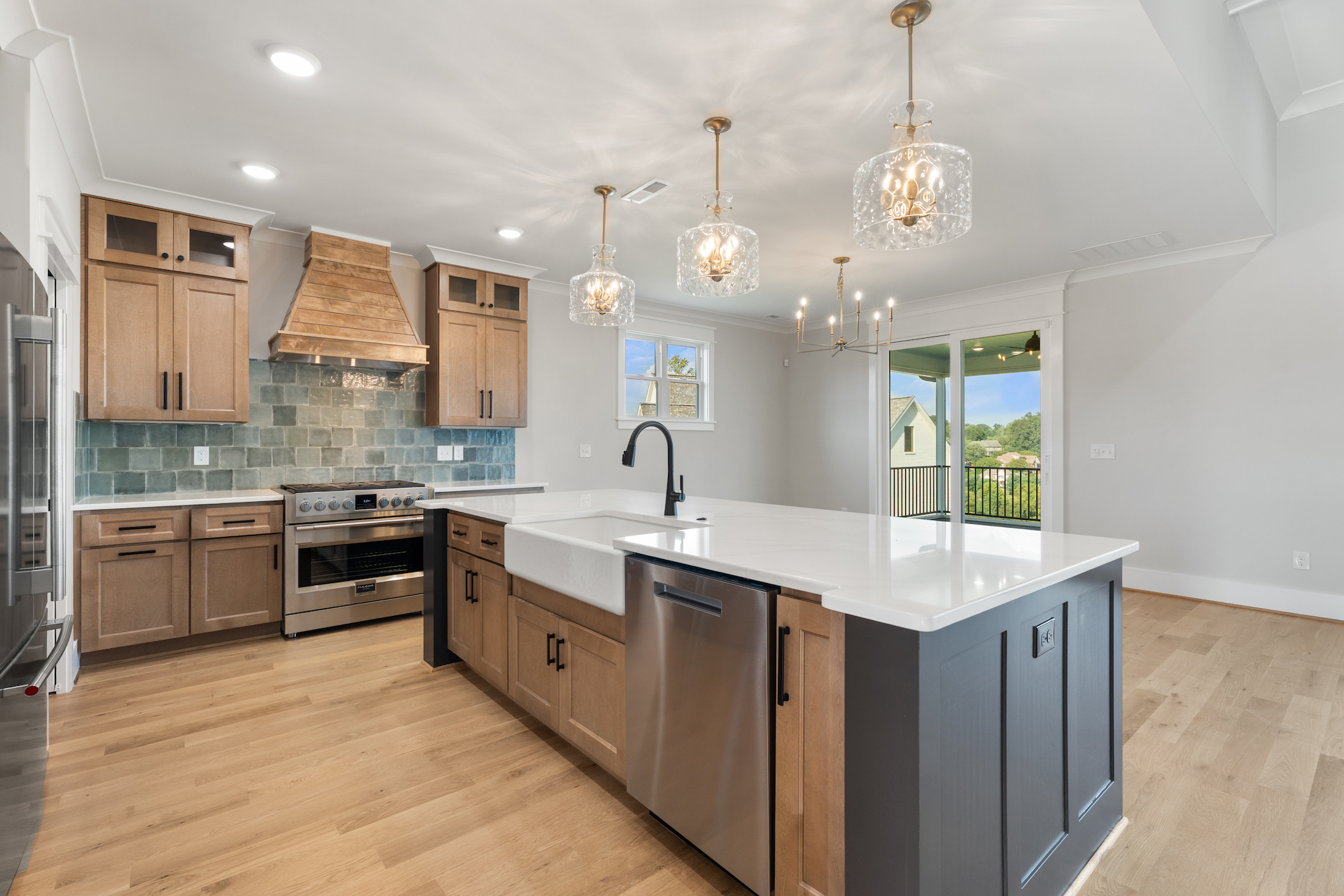 727 Royal Jasmine Ct - Kitchen with Sage Tile Backsplash