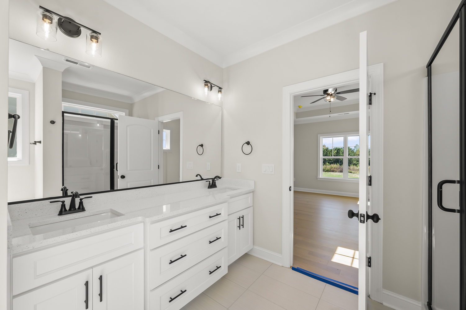 212 Cool Run - Primary Bathroom Double Vanity & Shower