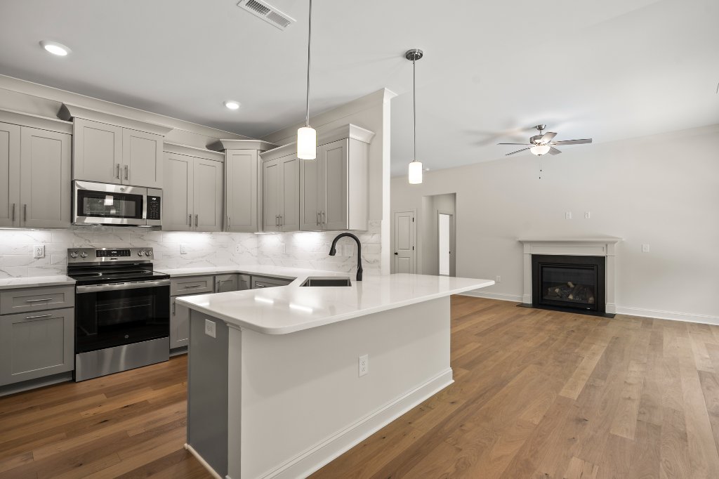 Kitchen open to family room