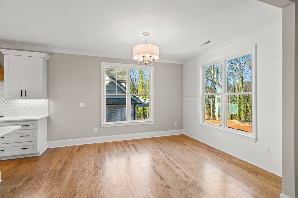 553 Alpine Road, great room with fireplace.