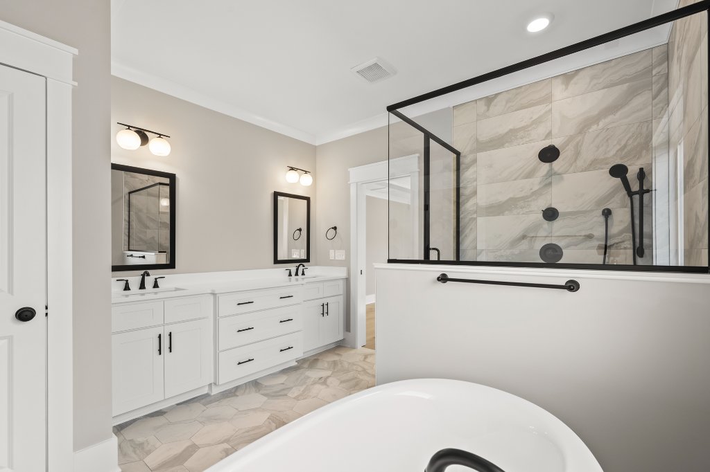 740 Surrey Path Trail, primary bath with soaking tub and shower