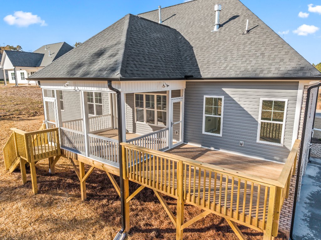 210 Painted Trails Lexington, aerial back deck and screened porch