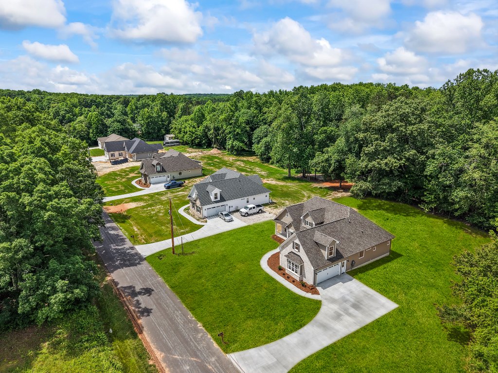 Aerial view of neighborhood