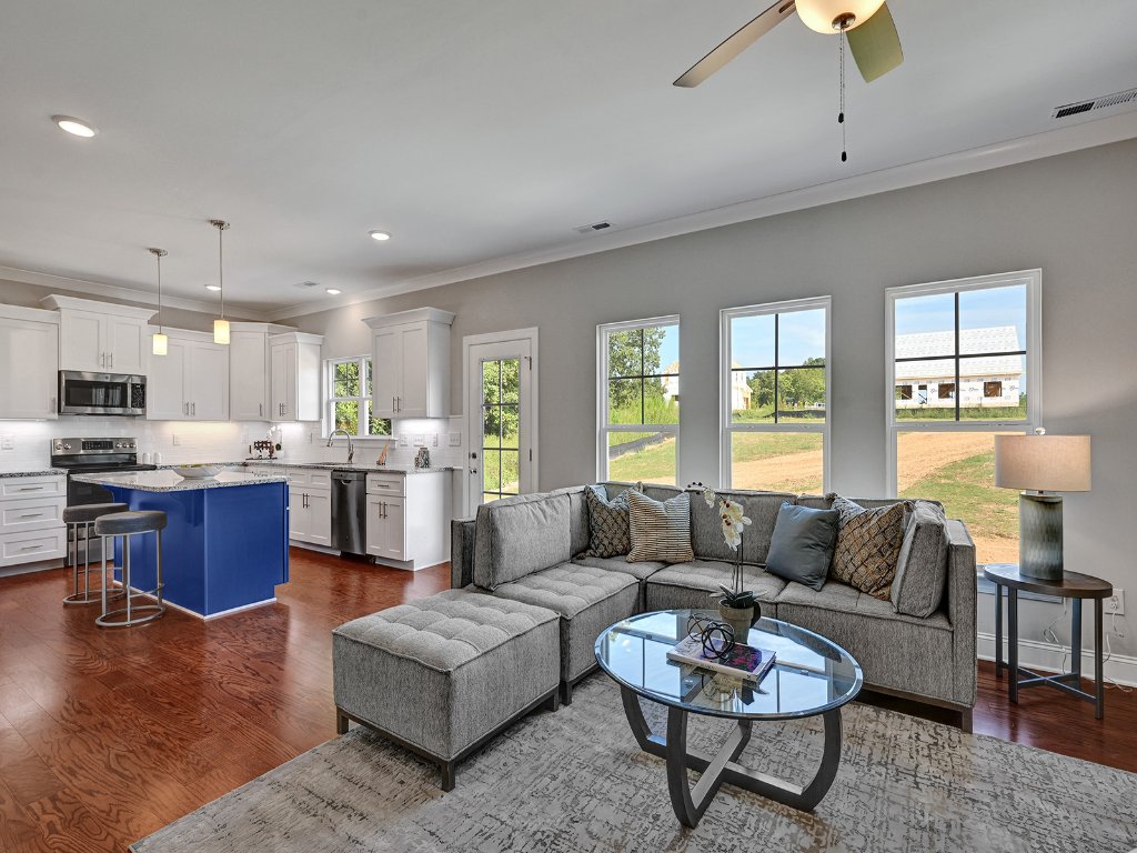 Living room and kitchen open concept