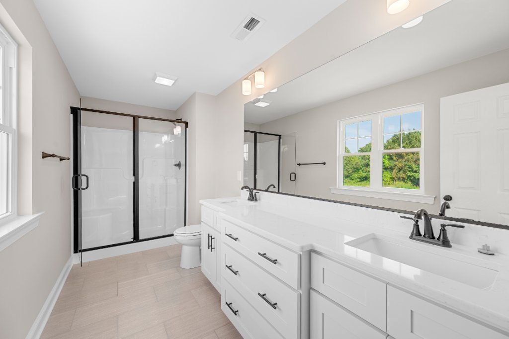 Primary bathroom with double vanity