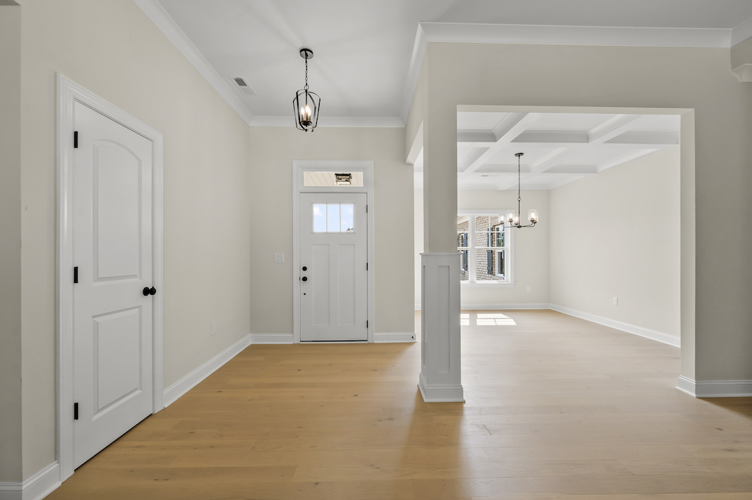 249 Cool Run - Foyer with Coffered Ceiling Dining