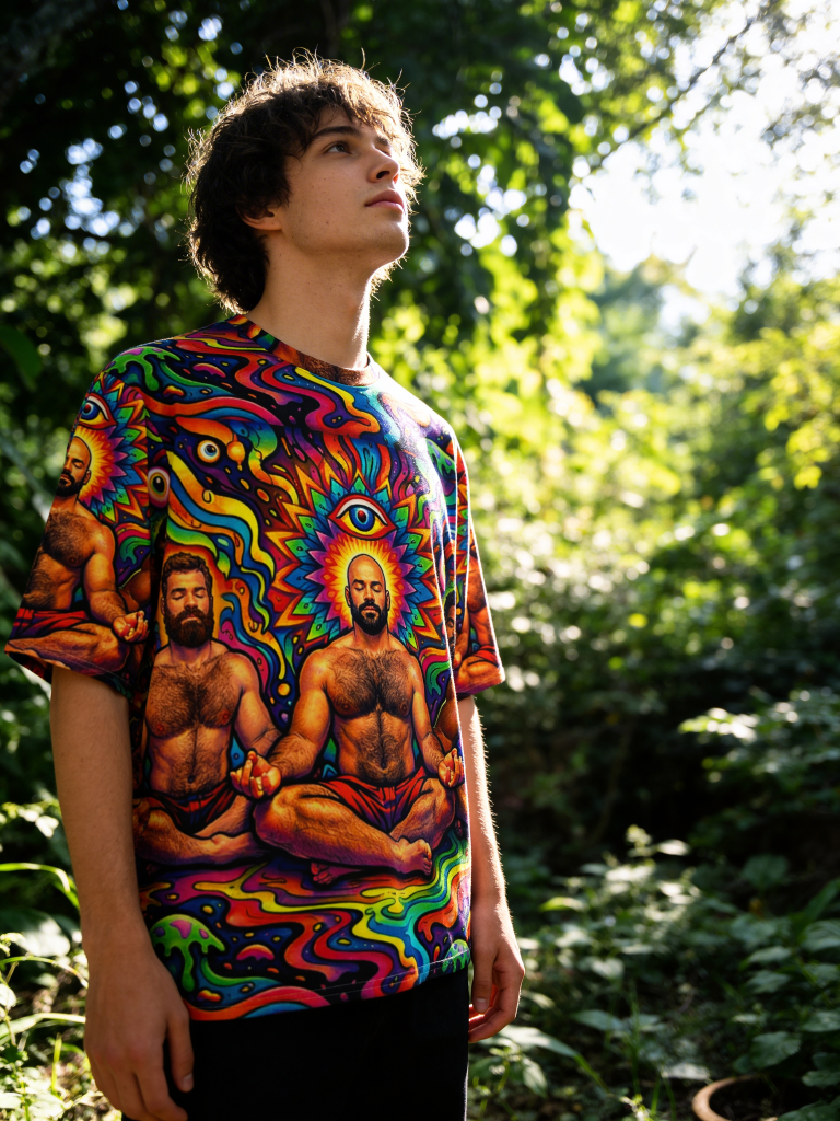 Yoga bears-Oversized cotton t-shirt