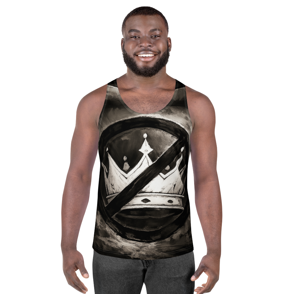 No Kings BW 01-Unisex Tank Top