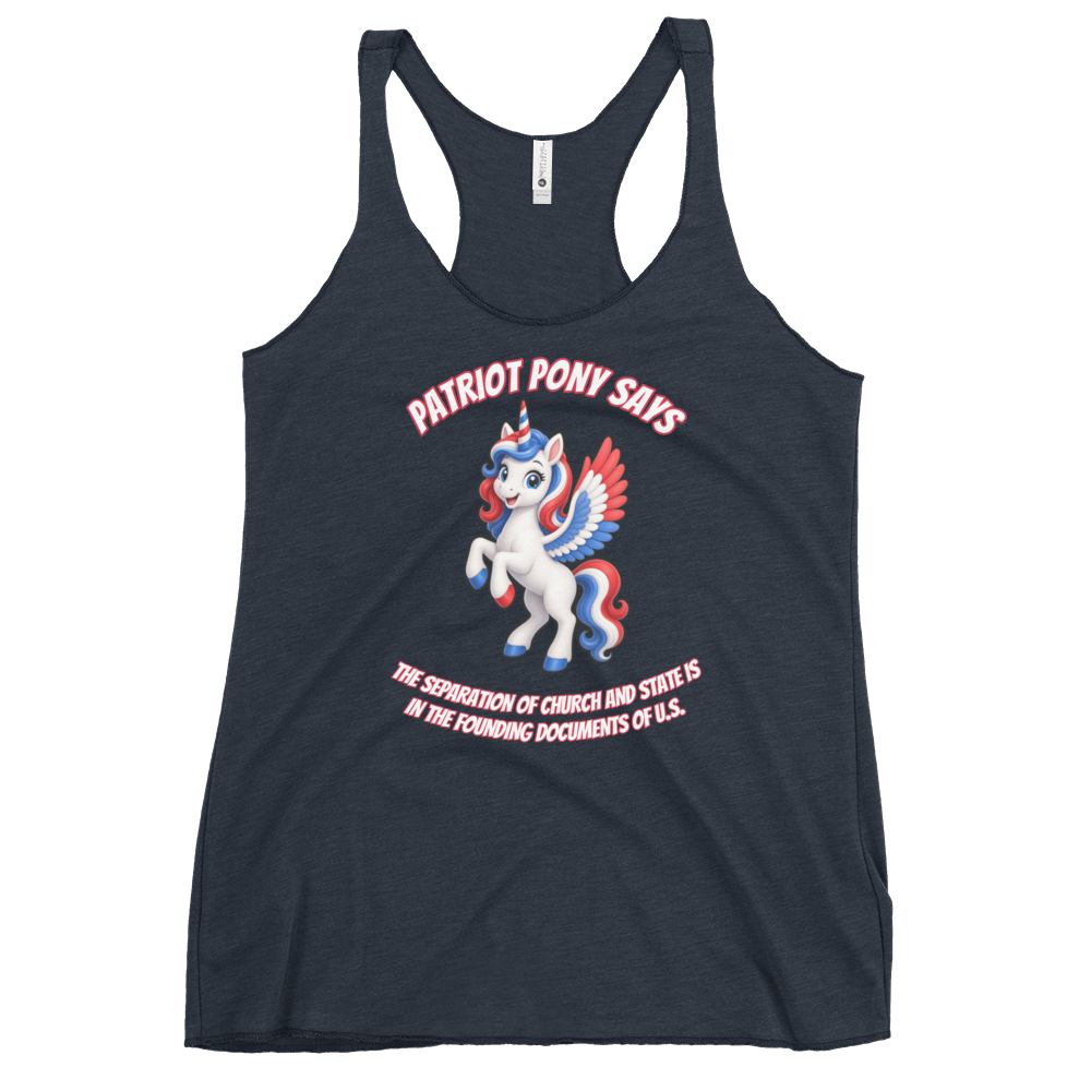 Patriot Pony Founding Father — Women's Racerback Tank front