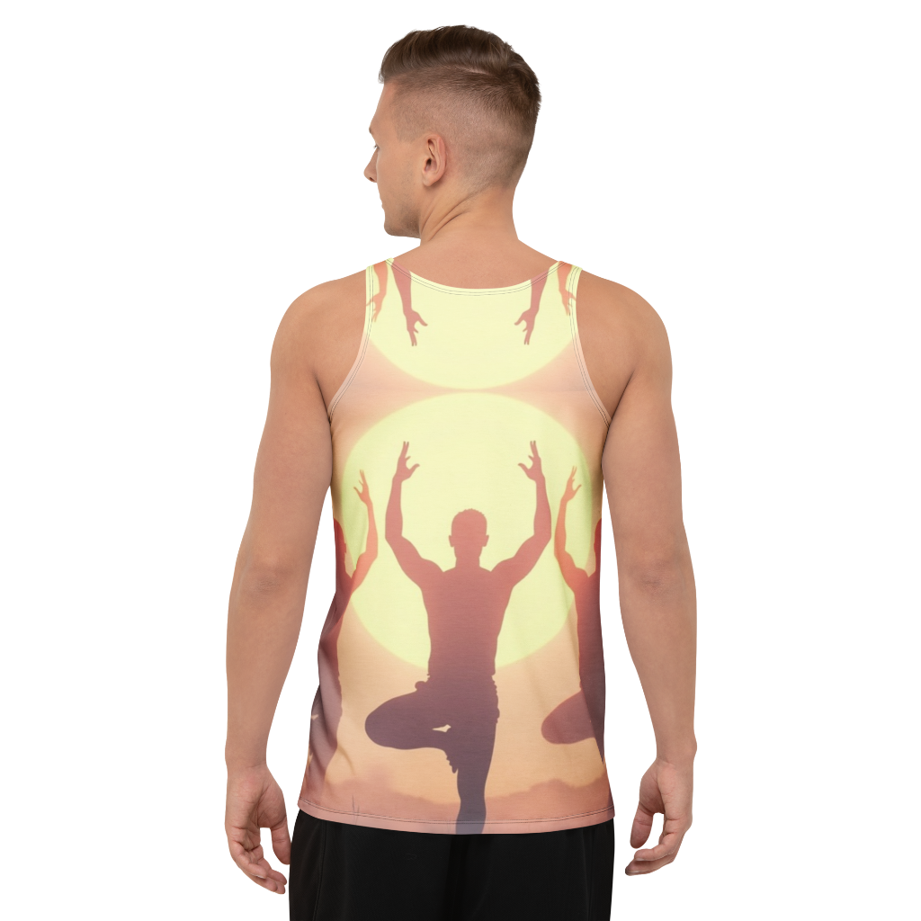 Sun salutation-Unisex Tank Top back
