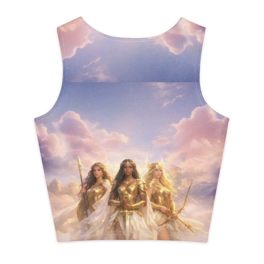 Golden Goddess-Cotton crop top back
