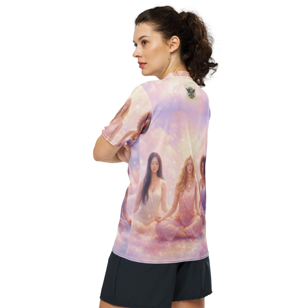Celestial healing-Recycled unisex sports jersey back