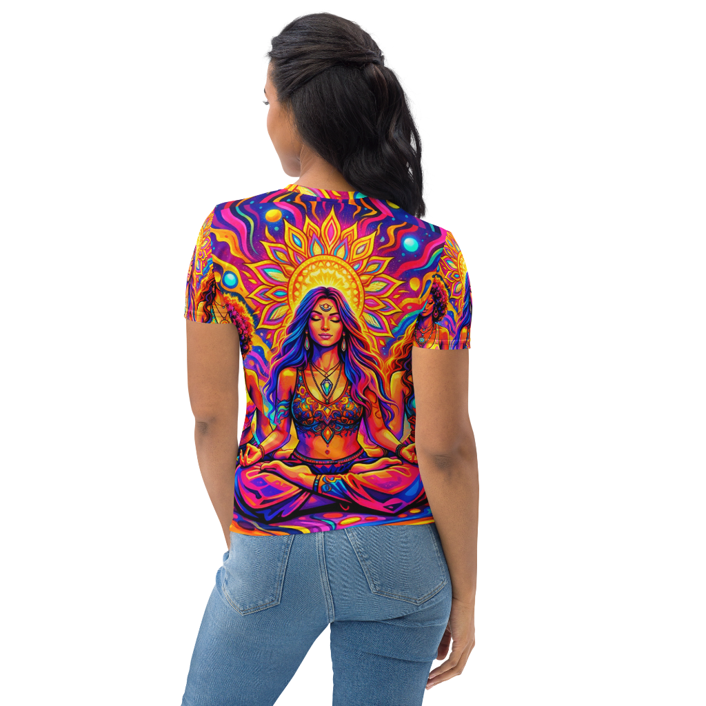 Yoga ladies 5 psychedelic-Women's T-shirt back
