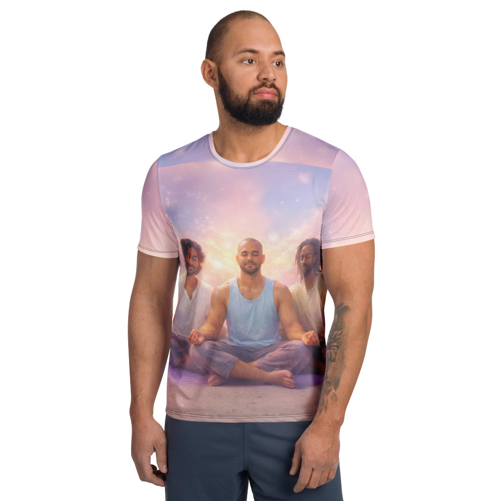 Masculine serenity-Men's athletic t-shirt