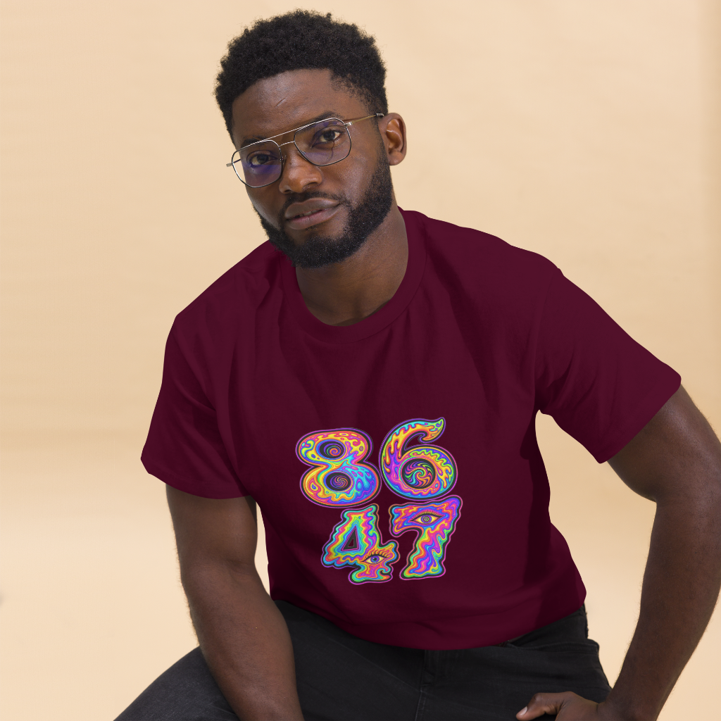 8647 retro psychedelic -Unisex classic tee front