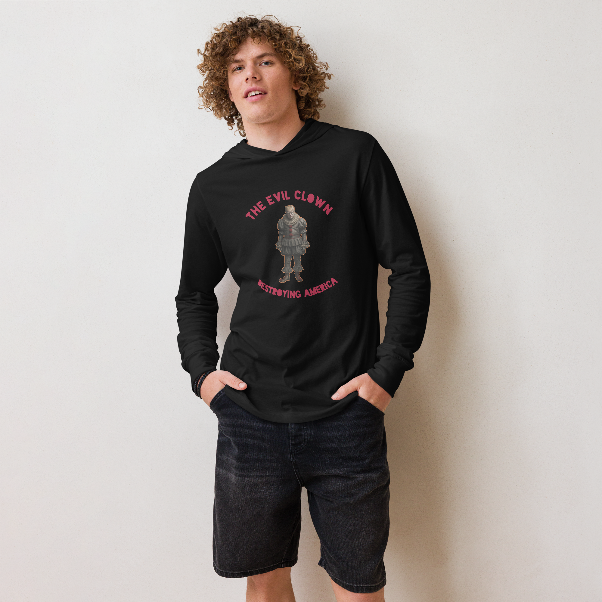 Evil Clown - Hooded Long sleeve Tee 