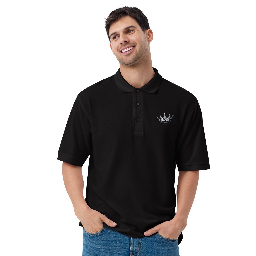 No Kings 2-Men's Premium Polo front