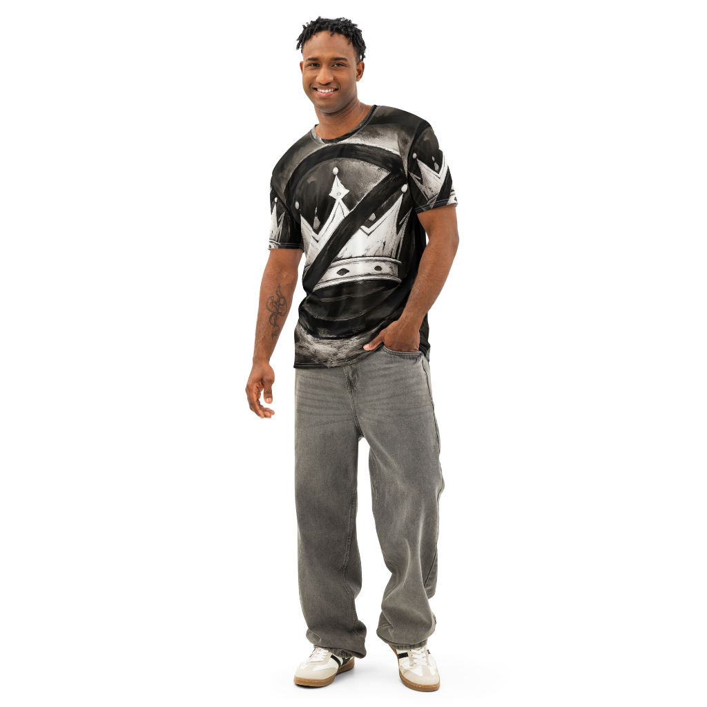 No Kings BW 01-Men’s cotton crew neck t-shirt